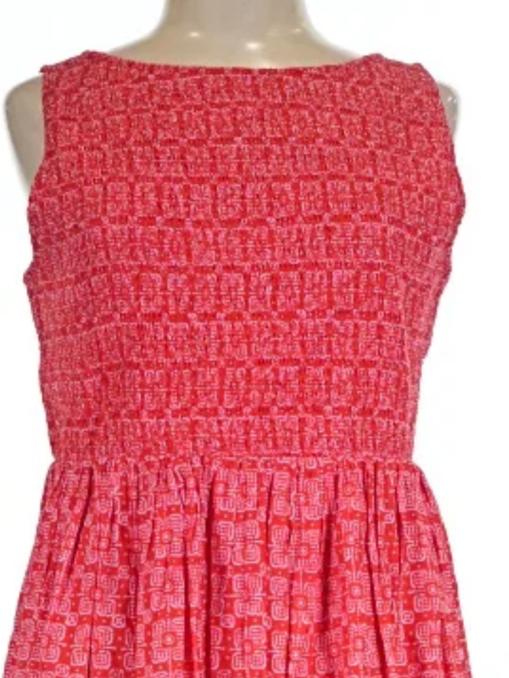 J. Crew Coral Pink Textured Sleeveless dress